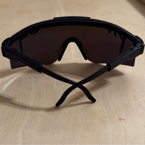 NWT - Polarized Pit Viper Sunglasses - Midnight Blue Lens & Speckled Black Frame - Picture 6 of 8